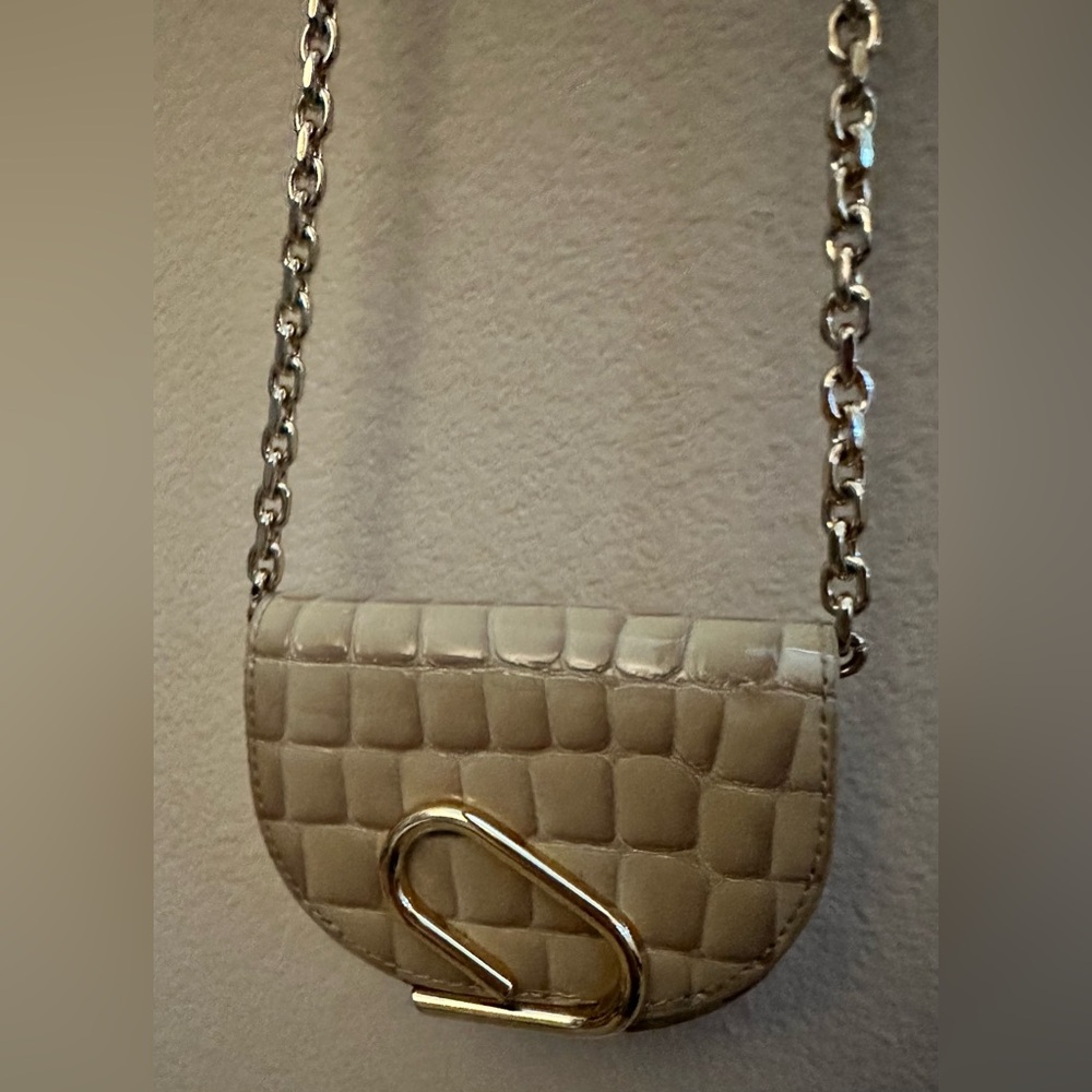 3.1 Phillip Lim Mini Alix Croc-Embossed Leather Card-Case-On-Chain